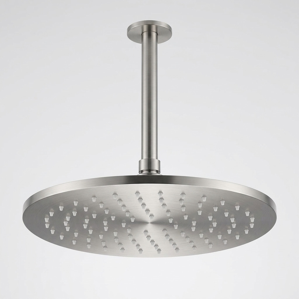 Aquanello Eterna Chuveiro de chuva em aço inoxidável de 25 cm com braço de teto de 25 cm ET-S-SET16-5-02